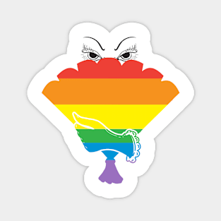 Drag Queen Pride Design with eyes, fan and hand Magnet