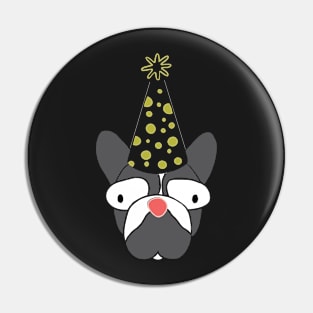 Boston Terrier Birthday Hat Pin