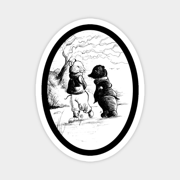 Ratty and Mole 23/08/22 - Children's book inspired designs Magnet by STearleArt