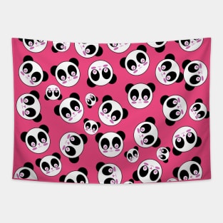 Kawaii Cute Panda Pattern Tapestry