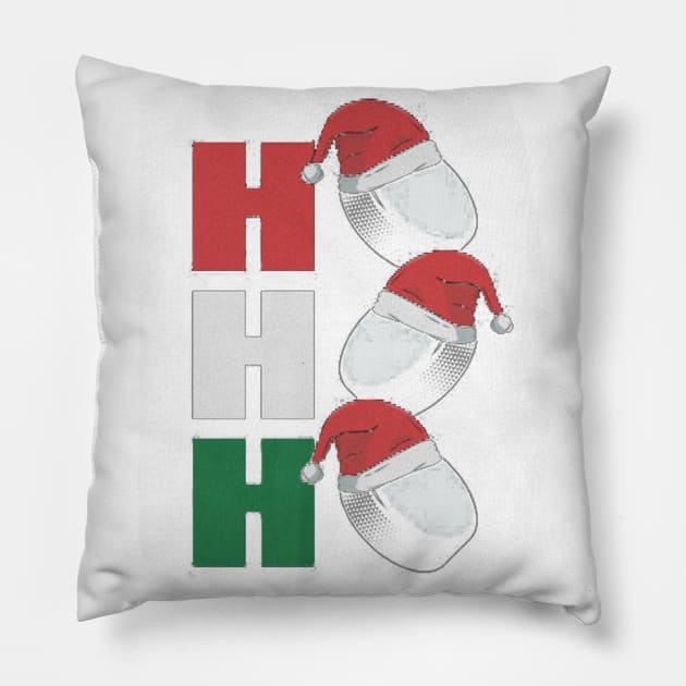Ho Ho Ho Hockey Puck Pillow by thexsurgent