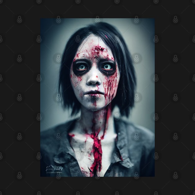 Zombie Girl Portrait by Nysa Design