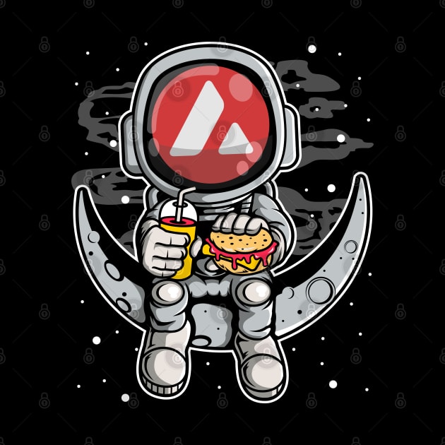 Astronaut Fastfood Avalanche AVAX Coin To The Moon Crypto Token Cryptocurrency Wallet Birthday Gift For Men Women Kids by Thingking About