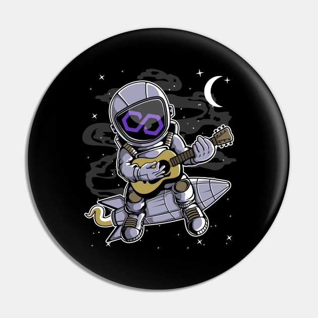 Astronaut Guitar Polygon Matic Coin To The Moon Crypto Token Cryptocurrency Blockchain Wallet Birthday Gift For Men Women Kids Pin by Thingking About