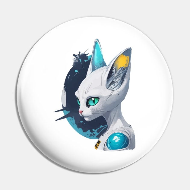 Robotic alien kitten | Space cat Pin by Nunae_Designs