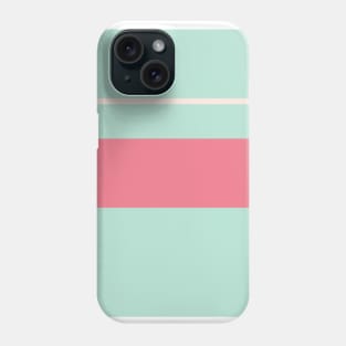 A refined collection of Pale Chestnut, Powder Blue, Misty Rose and Light Coral stripes. Phone Case