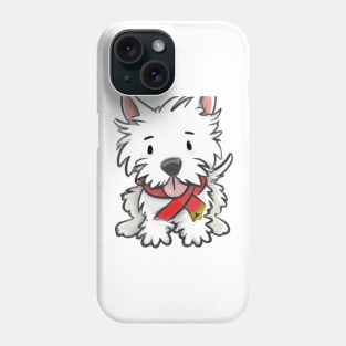 Cute West Highland White Terrier Drawing Phone Case