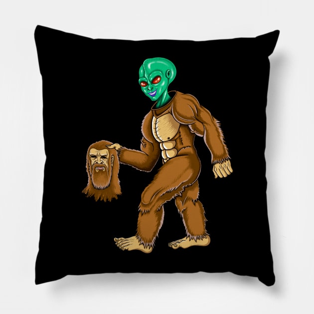 Big foot the mystery was solved big foot is … Pillow by Artardishop