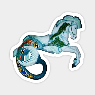 Carousel Hippocampus Animal Photo Magnet