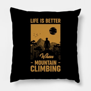 Rock Climbing Mountain Climber Bouldering Pillow