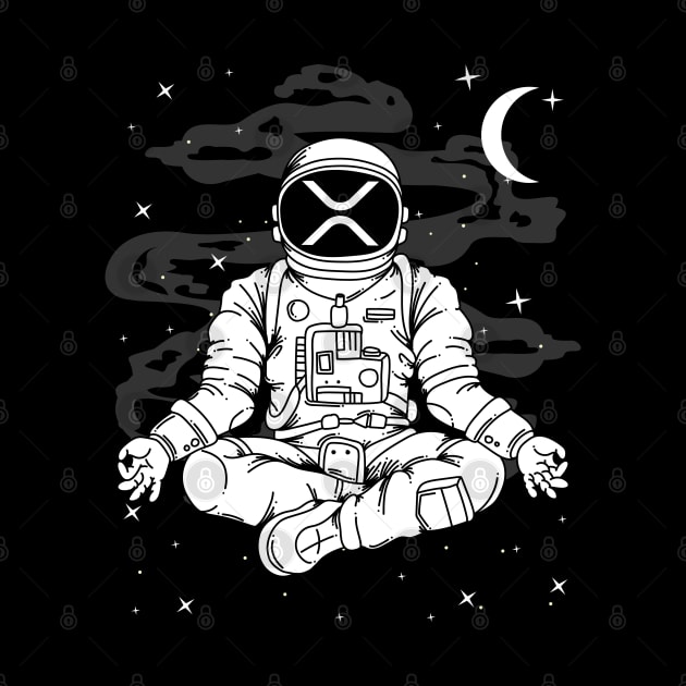 Astronaut Yoga Ripple XRP Coin To The Moon Crypto Token Cryptocurrency Blockchain Wallet Birthday Gift For Men Women Kids by Thingking About