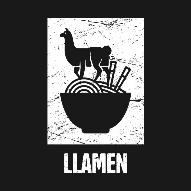 Llamen - Funny Llama Ramen Design by MeatMan