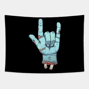 Zombie Rock n Roll Hand Funny Halloween Costume Tapestry