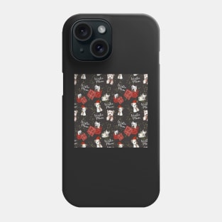 Christmas Westies black pattern Phone Case