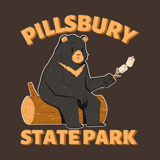 Pillsbury State Park Camping Bear T-Shirt
