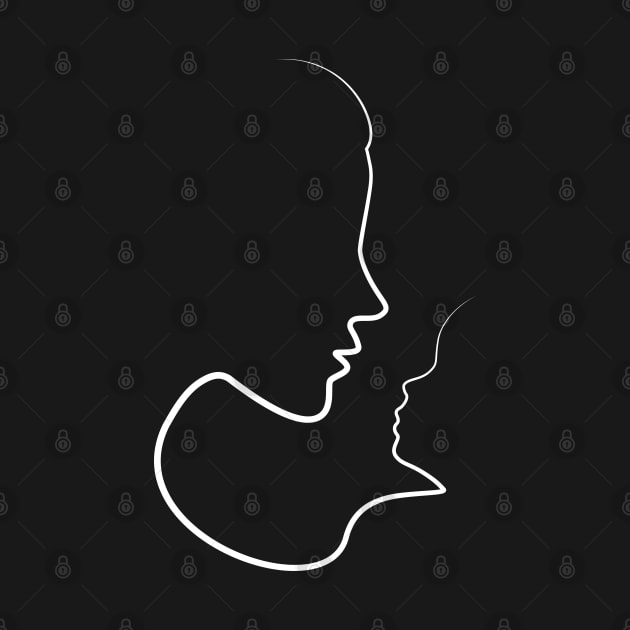 Mother And Baby | One Line Art | Minimal Art | One Line Artist | Minimalist by One Line Artist