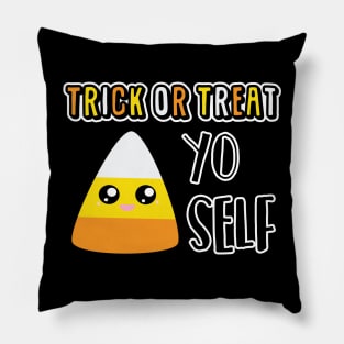 Trick or Treat Yo Self Kawaii Candy Corn Halloween Costume Pillow