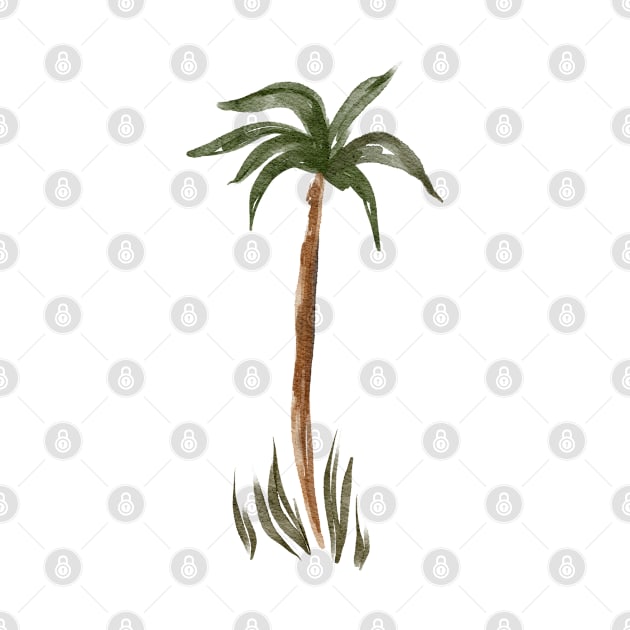 Watercolour Palm Tree Water Colour Palm Tree by olivetees