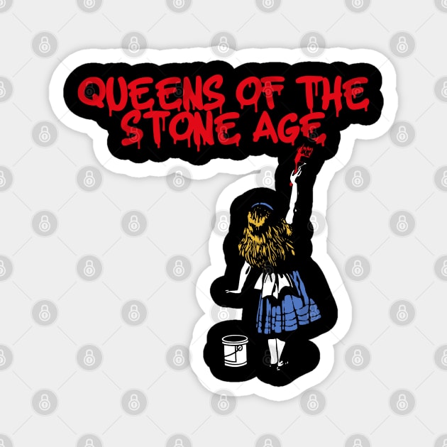 qotsa and red girl Magnet by j and r