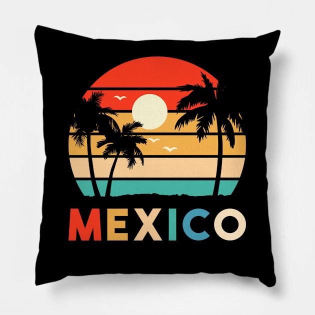 Cancun Mexican Sunset Beach Mexico Pillow by shirtsyoulike