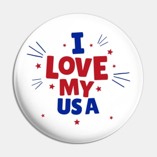 I love my USA Pin