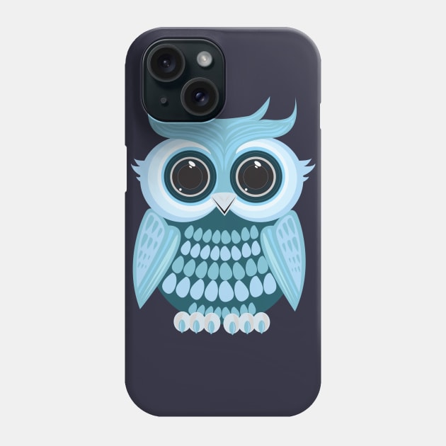 Baby Blue Owl Phone Case by adamzworld