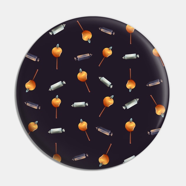 Pattern Halloween apples and candies Pin by Karmellime