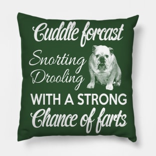 with a strong of farts funny bulldog Pillow