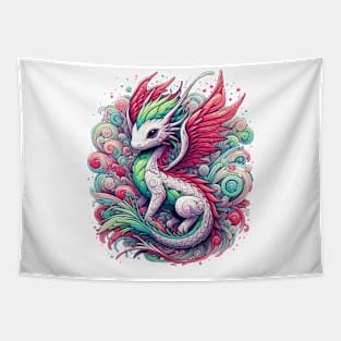 colorful cute dragon Tapestry