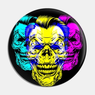 Tri-Portrait Skull - DS6 Pin