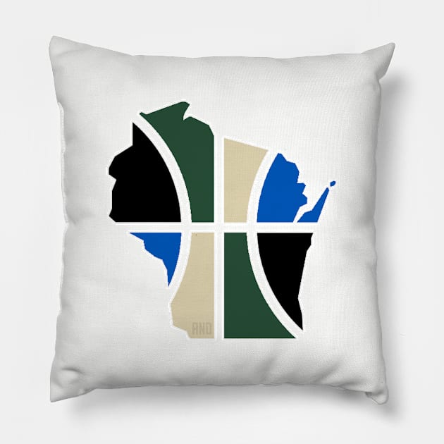 Bucks Basketball Pillow by And1Designs