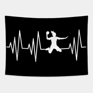 Handball Heartbeat Girl Gift Handball lovers Tapestry