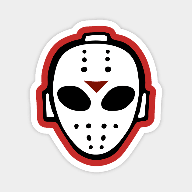 hockey mask Magnet by Huggy Mauve