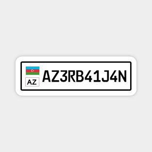 Azerbaijan car license plate Magnet