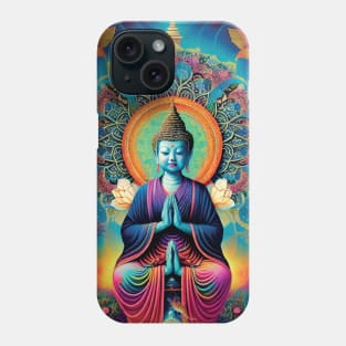 Young Buddha on a lotus flower and the tree of life mandala Phone Case