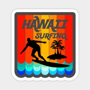 Vintage Hawaii Surfing Label Iconic Special Magnet