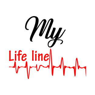 Couple valentine life line man T-Shirt T-Shirt