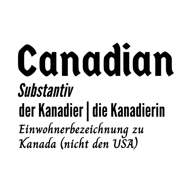 Canadian not American German Definition by Time4German