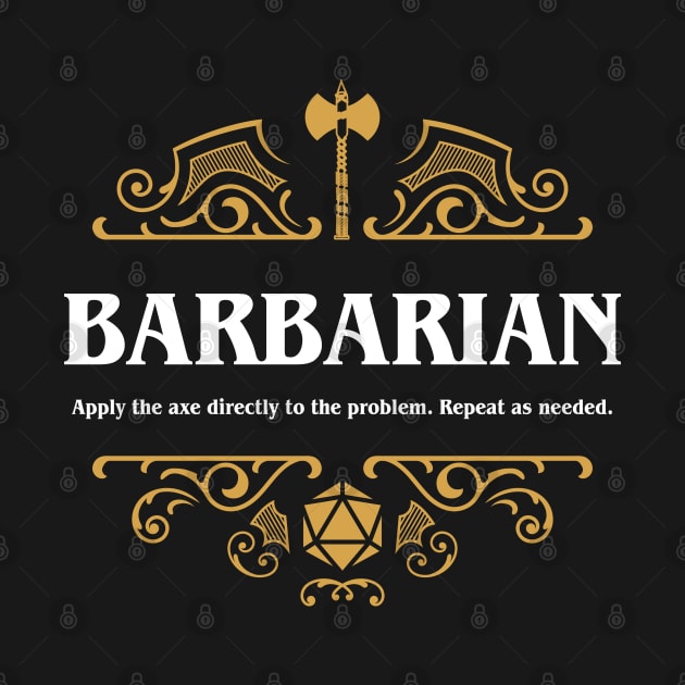 Barbarian Class Tabletop RPG Gaming by pixeptional