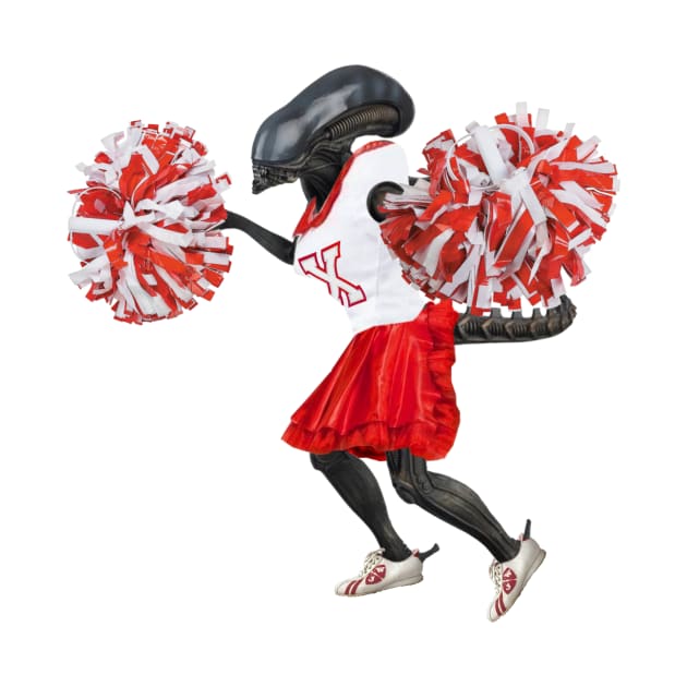 Xenomorph Cheerleader by Manatee Max