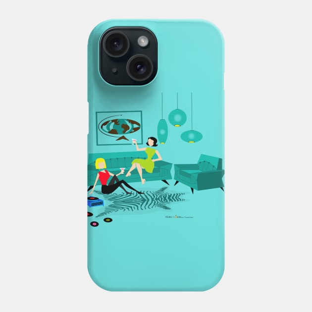 Retro GIrls' Night In Phone Case by Strange Little Onion