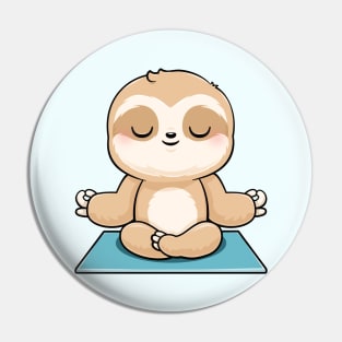 Cute Sloth Meditating Pin