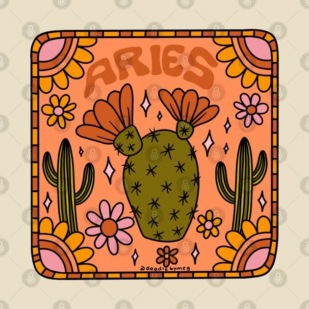 Aries Cactus by Doodle by Meg