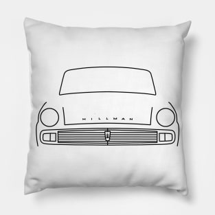 Hillman Minx Series VI classic car outline graphic (black) Pillow