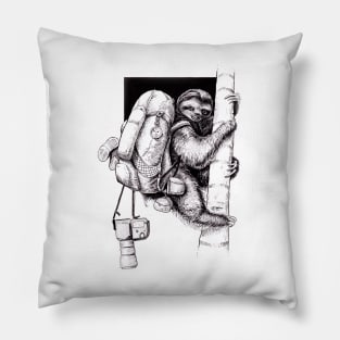 Sloth Vacation funny sloth t-shirt Pillow