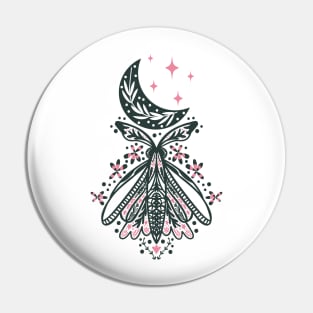 Lunar and Moth Pin