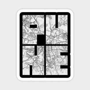 Pune, Maharashtra, India City Map Typography - Light Magnet