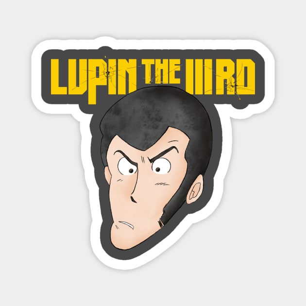 Lupin III Face Shirt Magnet by CalebmanX