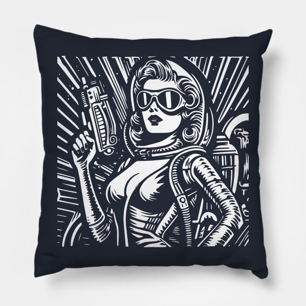 Astro Girl. Pillow by n23tees