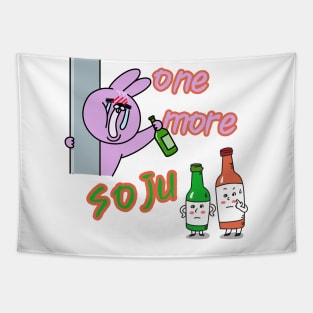 Funny Bunny asking for Soju Tapestry